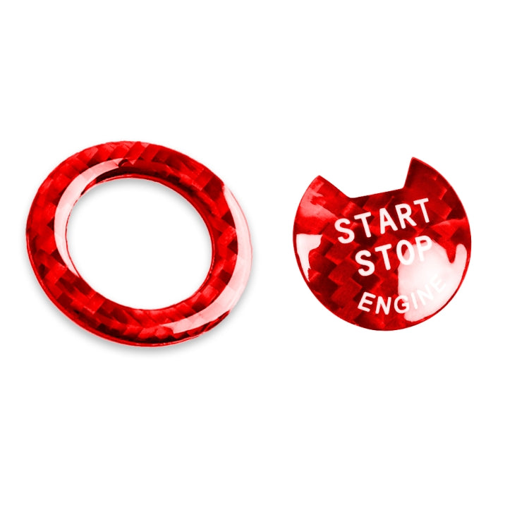 Car Carbon Fiber One-button Start Decorative Sticker for Infiniti Q50 2014-2020 / Q60 / QX60