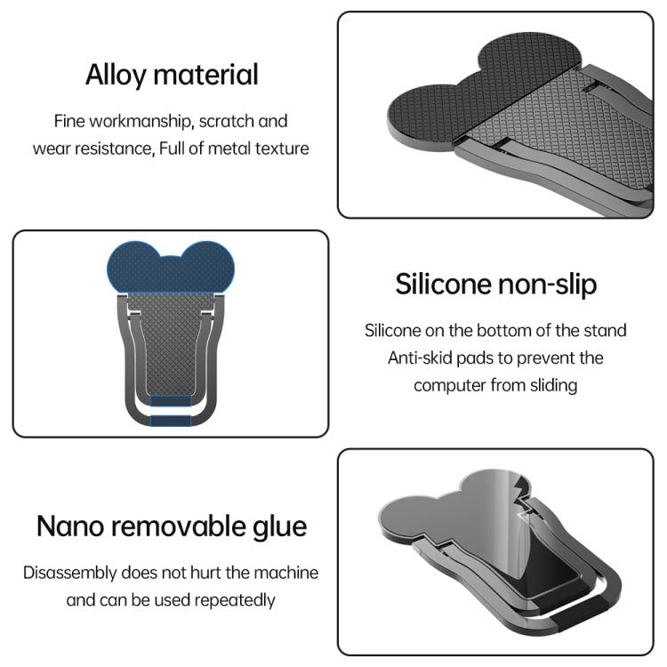 2 PCS Metal Foldable Laptop Stand Bracket