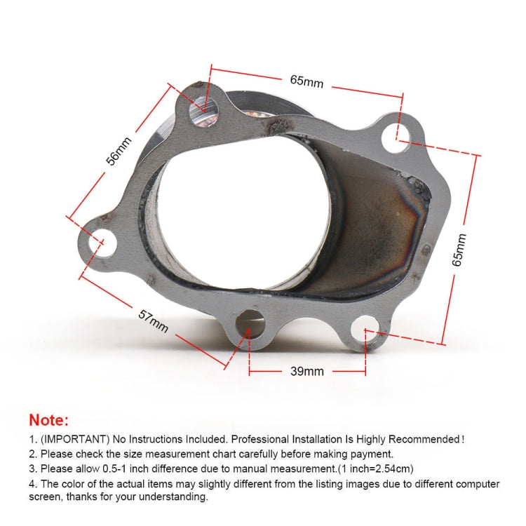 Car Modified 63mm Turbo Down Pipe V-band Adapter with Clamp Flange