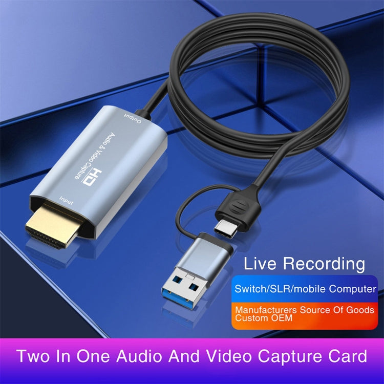Z36 HDMI/M to USB-Type C/M HD Video Capture Card, Length: 2m