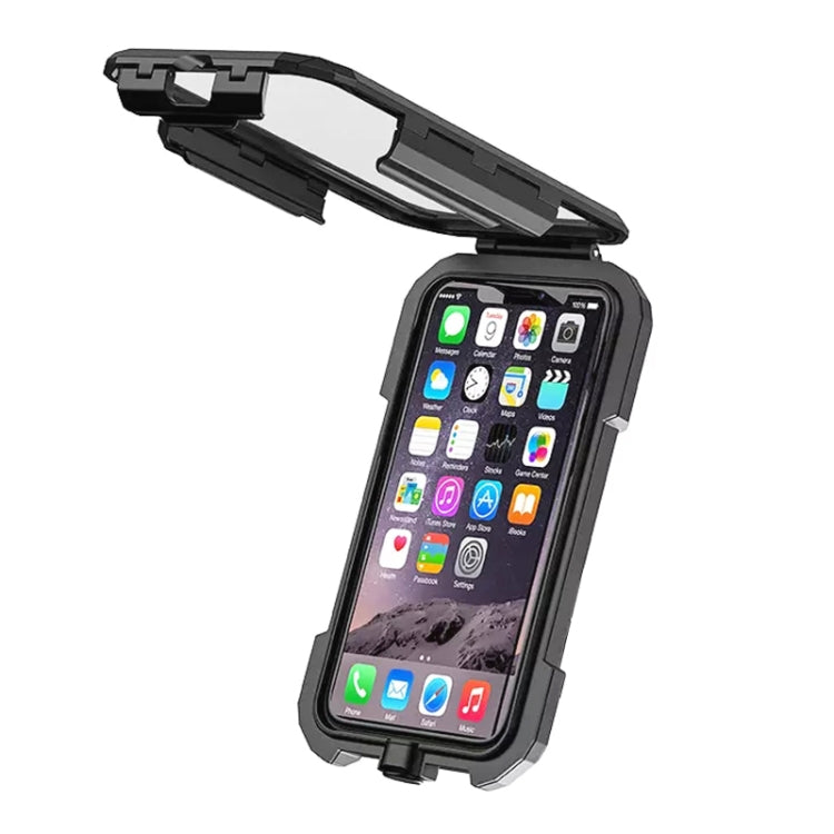 Motorcycle / Bicycle Rearview Mirror Wireless Charging Waterproof Box Mobile Phone Holder