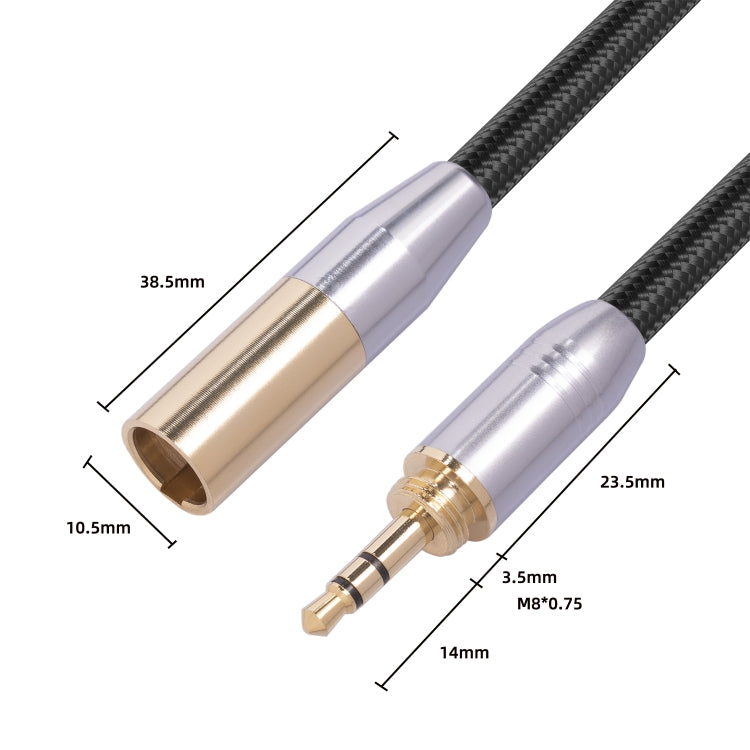 SB423M120-03 3.5mm Male to Mini XLR 3pin Male Audio Cable, Length: 30cm