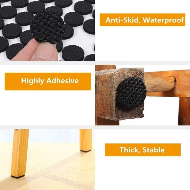 2pcs 22mm Round Plaid EVA Table Sofa Slip-proof Noise-reducing Foot Pads