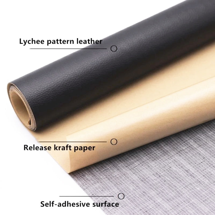 30 x 137cm Self Adhesive Leather for Sofa Repair Patch Car Seat PVC Leather Sticker