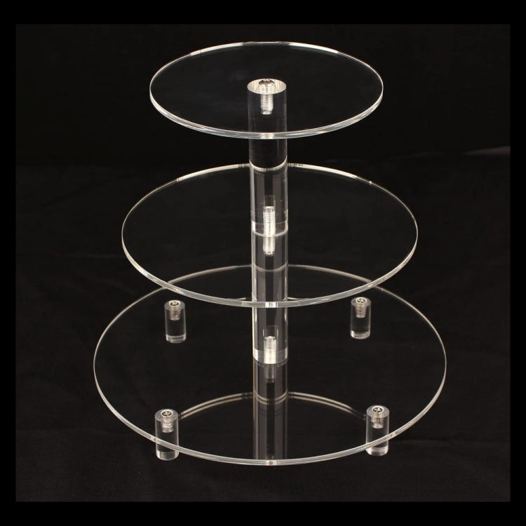 YX062 3 Tier Acrylic Circular Cupcake Stand