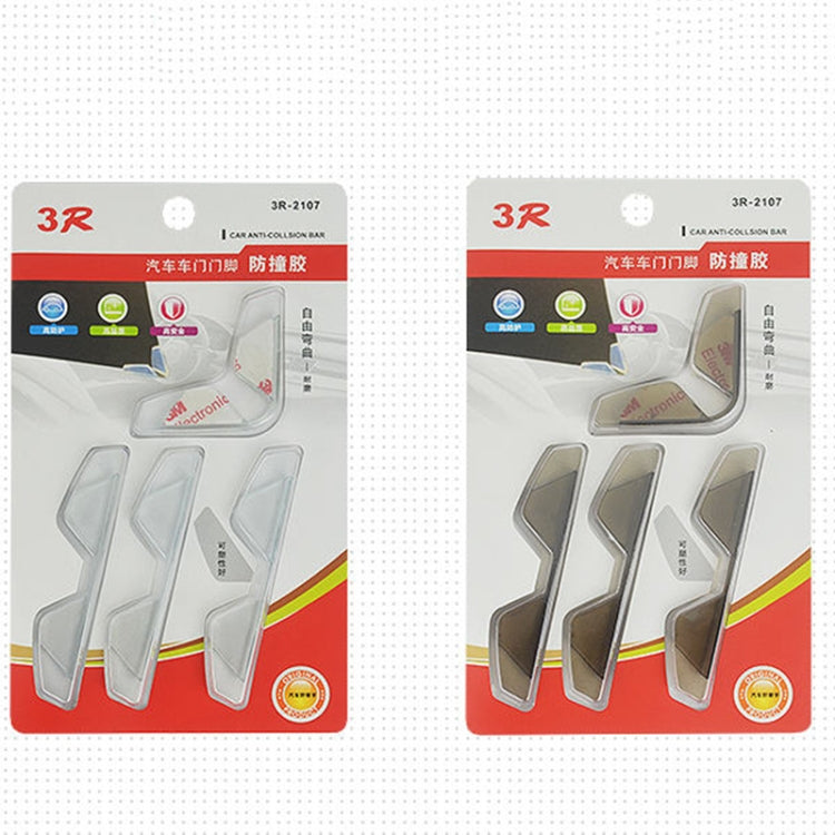 3R 3R-2107 Car Door Anti-collision Rubber Strip Invisible Protection Anti-scratch Aticker