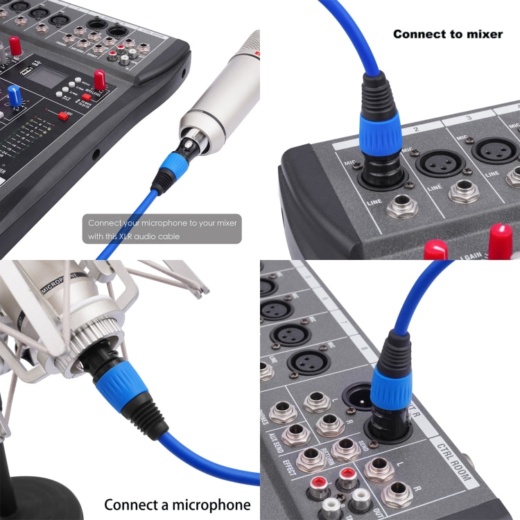 6 Color / Set JC1015 XLR 3pin Male to Female Audio Cable