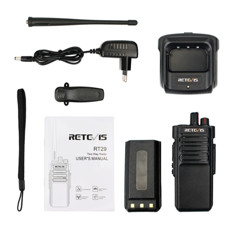 RETEVIS RT29 10W VHF136-174 MHz 16CHS Two Way Radio Handheld Walkie Talkie, EU Plug