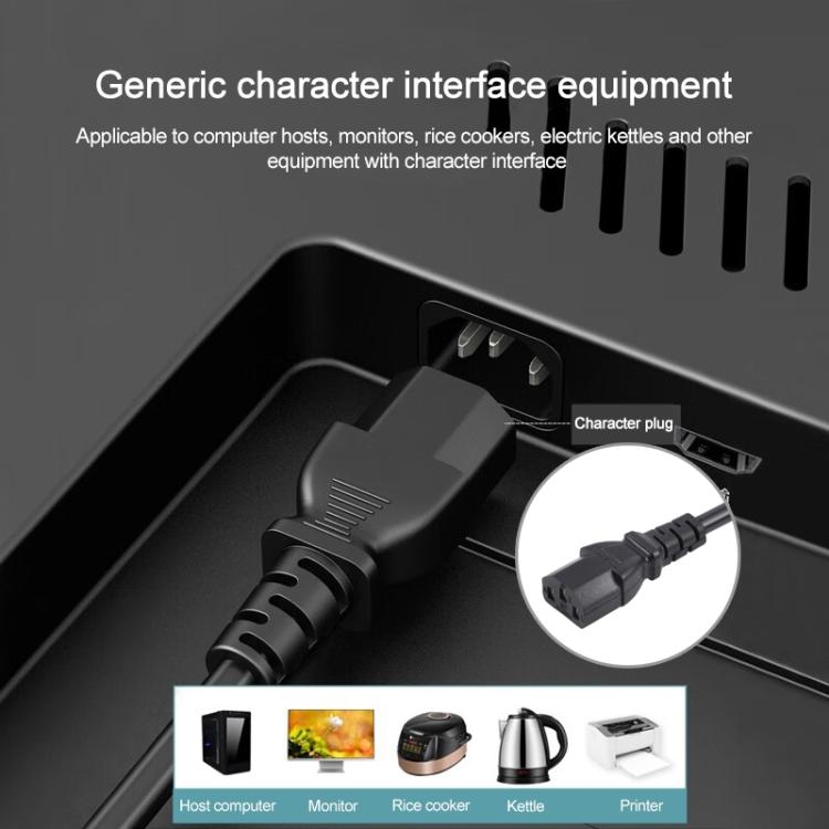 EU Plug Computer PC Power Cord 3 Pin Cable 0.5 Square