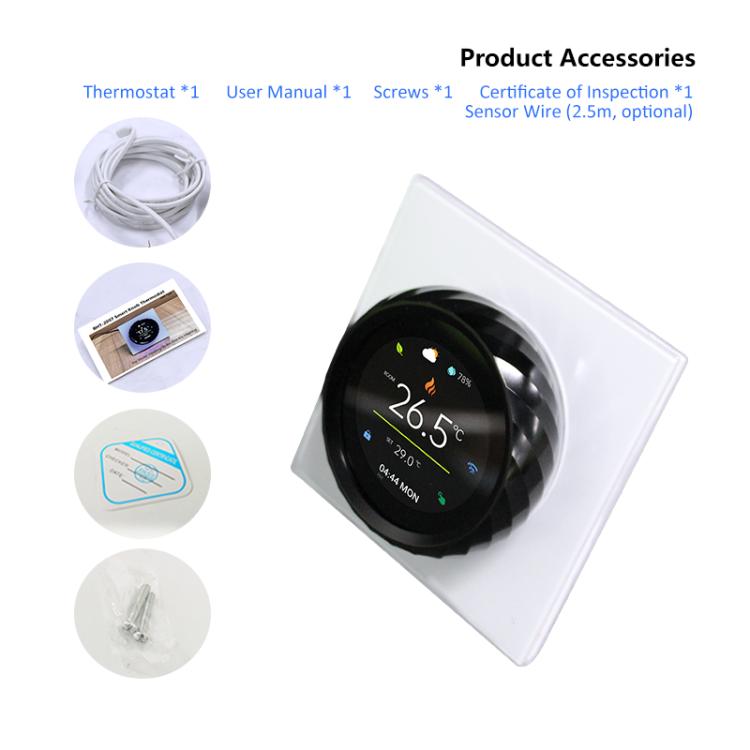 1.6 inch TFT Color Screen WiFi Smart hreaded Knob Thermostat