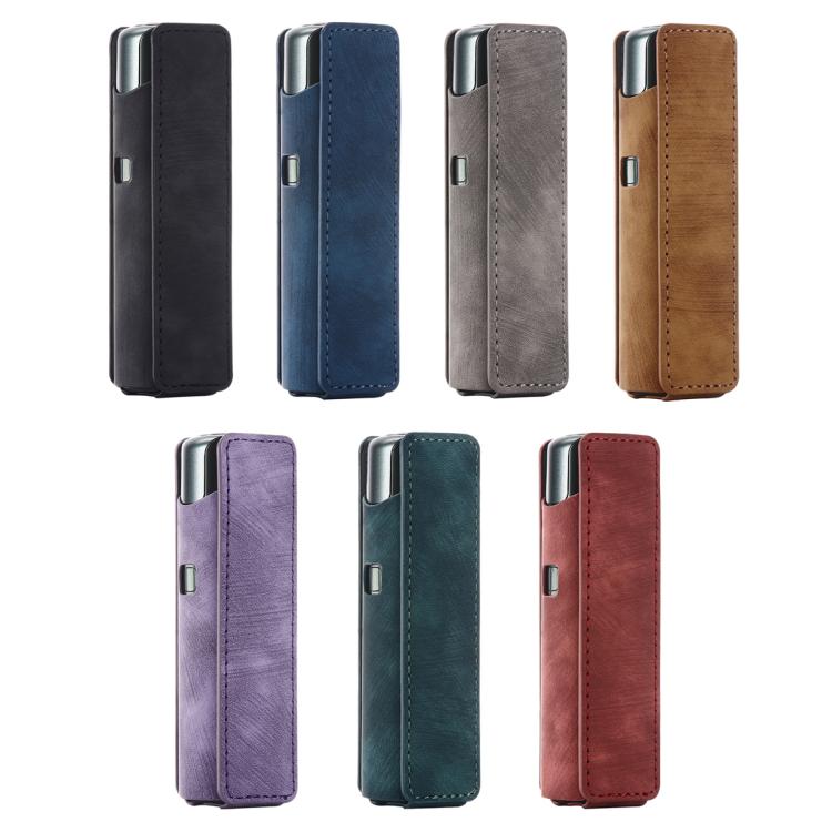 Frosted Retro PU Leather Electronic Cigarette Case, For lil Solid 3.0