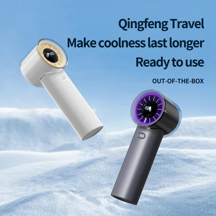 HX-F369 LED Digital Display High Speed Handheld Fan