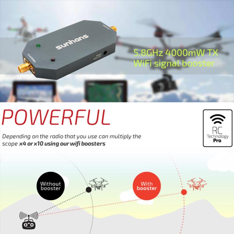SUNHANS eSunRC 4000mW 5.8Ghz 36dBm WiFi Signal Booster
