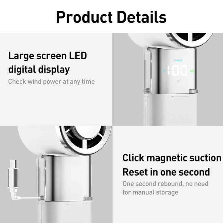 MF119 High Speed Ice Compress Handheld Fan with Retractable Cord