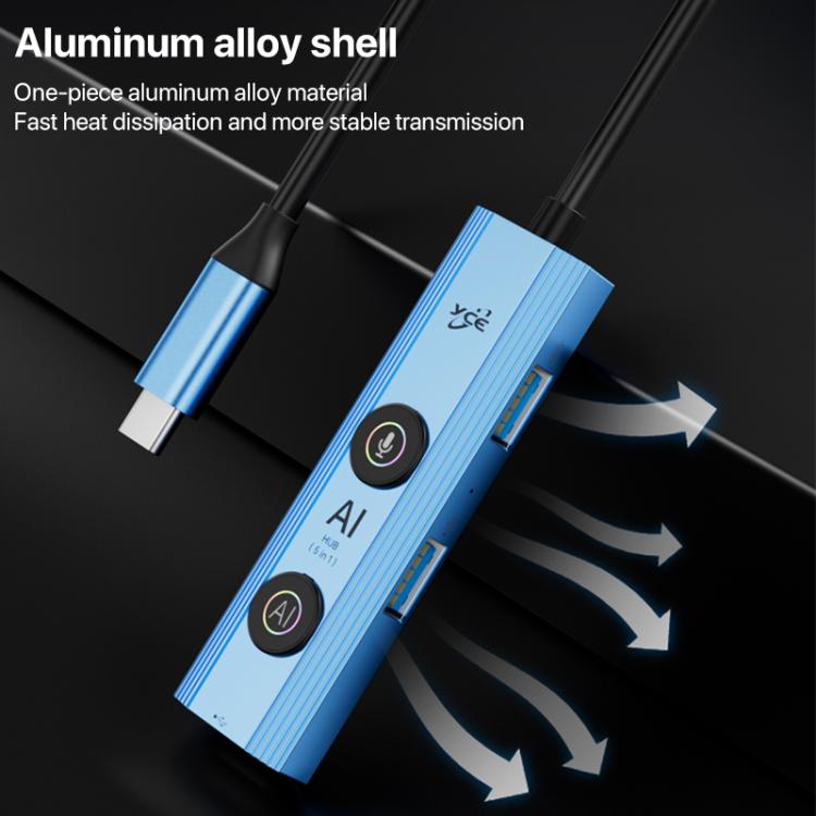 YCE V295 5 in 1 USB-C / Type-C HUB Adapter AI Docking Station
