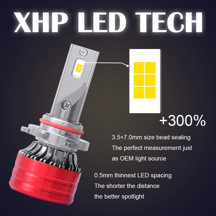 2pcs 25W 2500lm 6000K Car LED Headlight Bulb