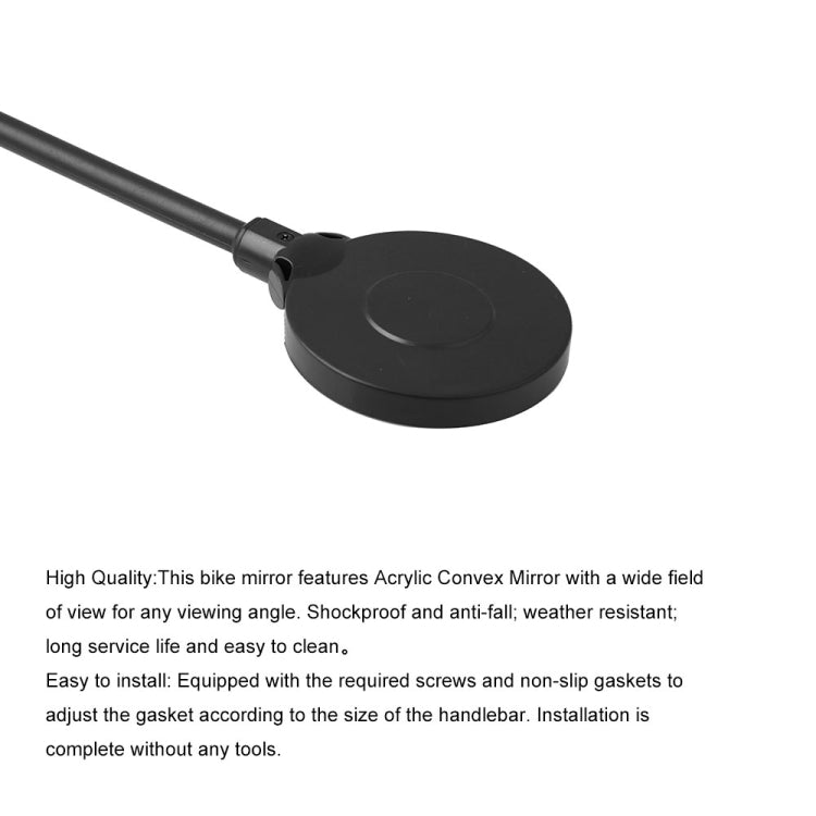 Pair Mountain Bike / Electric Motorcycle Multifunctional Adjustable Handlebar Rearview Mirror