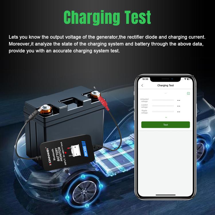 KONNWEI BK300 6V / 12V / 24V Car Bluetooth 5.0 Battery Monitor Diagnostic Tool