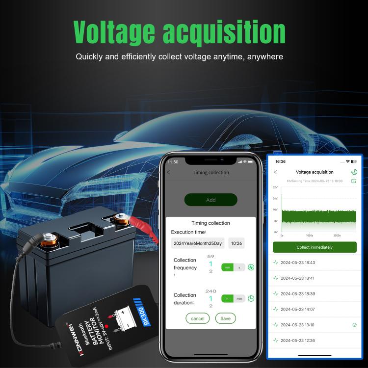 KONNWEI BK300 6V / 12V / 24V Car Bluetooth 5.0 Battery Monitor Diagnostic Tool