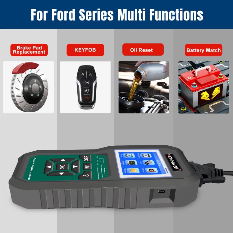 KONNWEI KW470 2.8 inch Color Screen Car OBD2 Fault Diagnostic Scan Tool for Ford