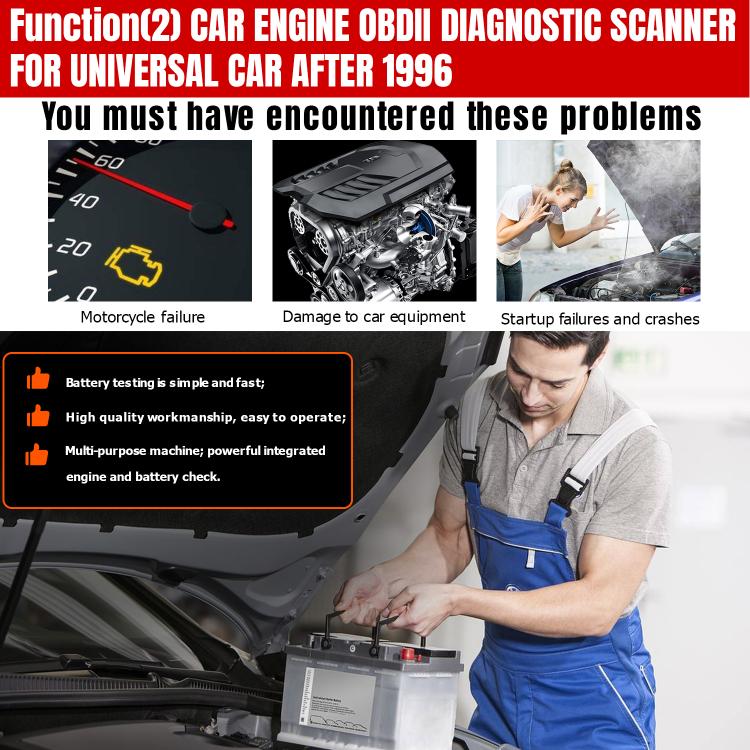 KONNWEI KW470 2.8 inch Color Screen Car OBD2 Fault Diagnostic Scan Tool for Ford
