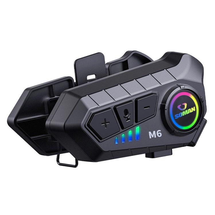 SOMAN Motorcycle Helmet Bluetooth Headset Stereo Voice Microphone