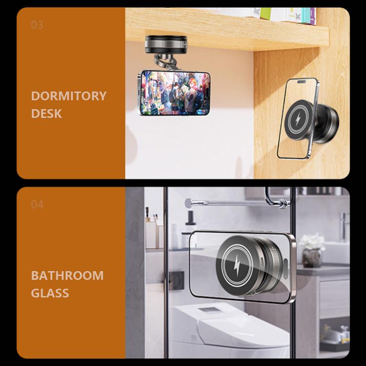 D1W 15W Rotatable Foldable Car Wireless Charging Magnetic Holder