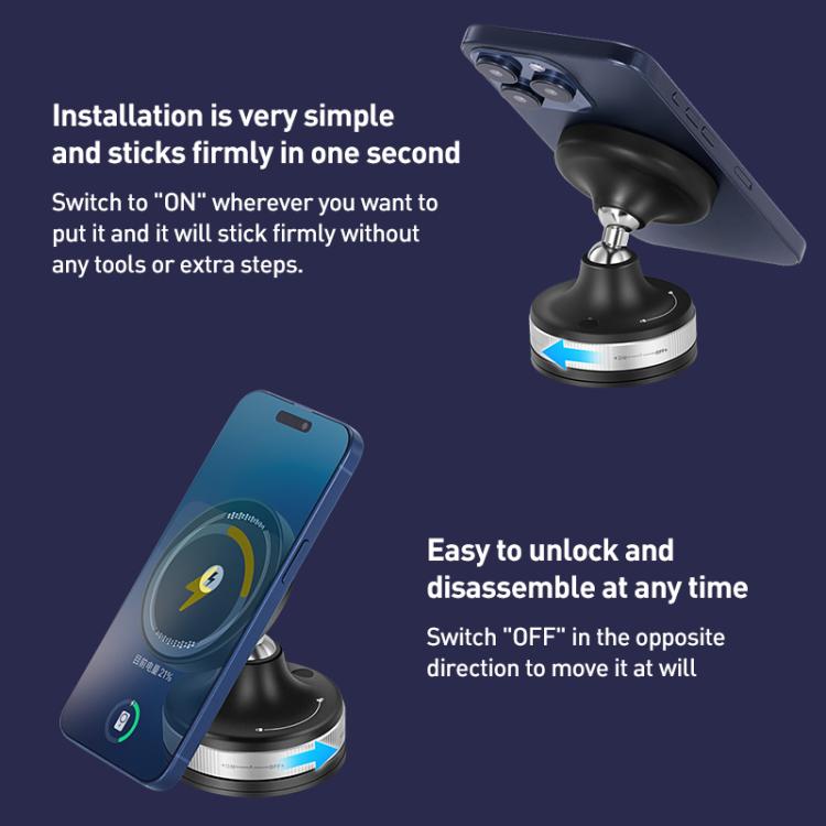 CC-T29W 360 Degree Rotating MagSafe Magnetic Car Phone Holder