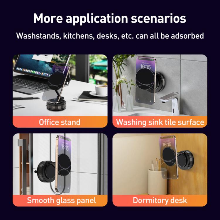 CC-T30-2F Vacuum Adsorption Alloy Magnetic Car Phone Holder