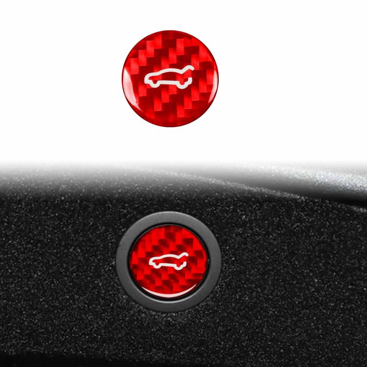 For Tesla Model 3 2023+ / Y New Edition 2025+ Carbon Fiber Car Trunk Button Decorative Sticker