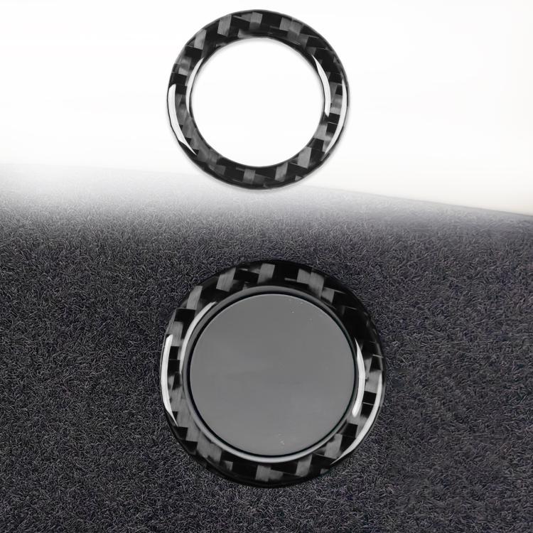 For Tesla Model 3 2023- Carbon Fiber Car Trunk Button Frame Decorative Sticker