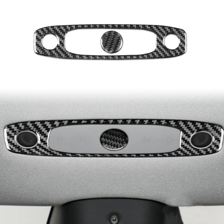 For Tesla Model 3 2023- 2pcs/Set Carbon Fiber Car Reading Light Panel Decorative Sticker