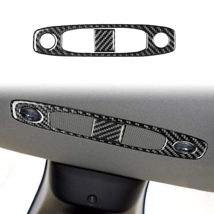 For Tesla Model 3 2019-2022 / Y 2019-2024 2pcs/Set Carbon Fiber Car Reading Light Panel Decorative Sticker