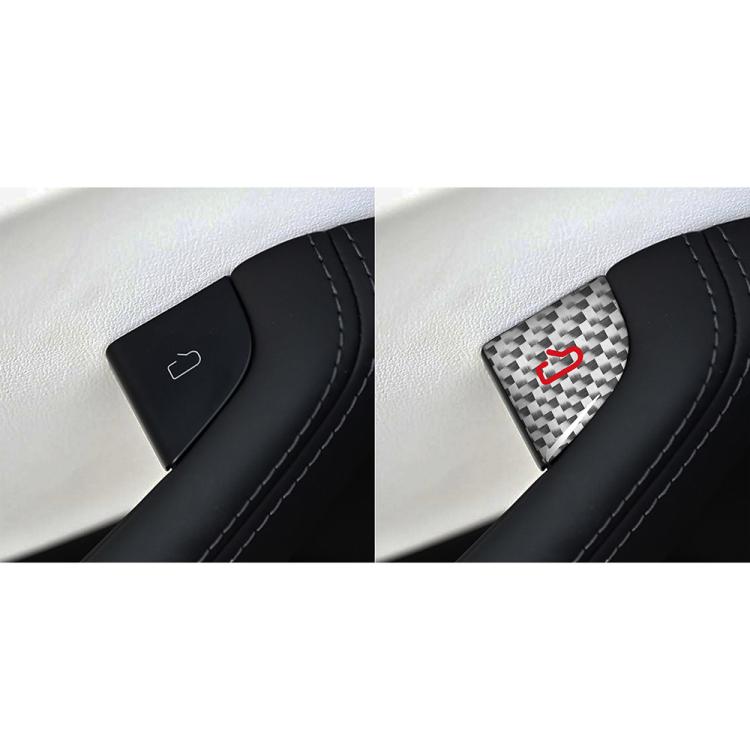 For Tesla Model 3 New Edition 2023+ 4pcs/Set Carbon Fiber Car Door Switch Decorative Sticker with Label