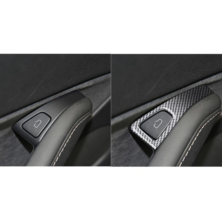 For Tesla Model 3 2017-2022 / Y 2020-2024 4pcs/Set Carbon Fiber Car Door Switch Panel Decorative Sticker