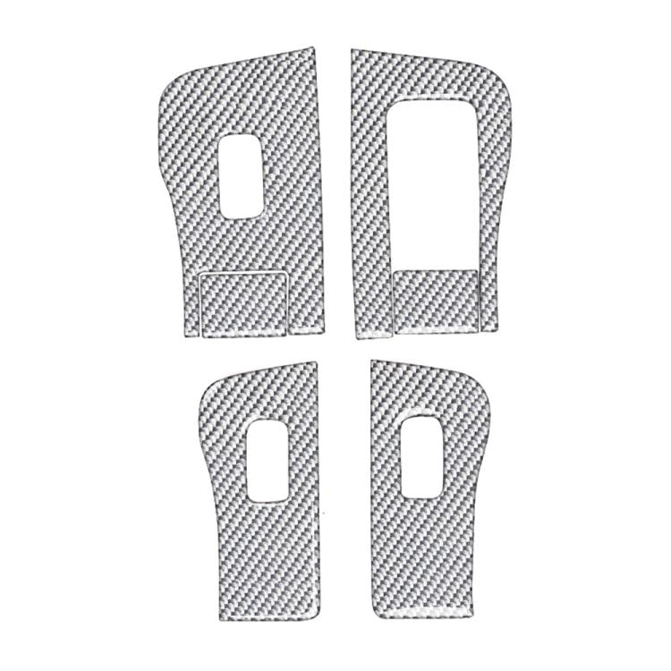 For Tesla Model 3 2017-2022 / Y 2020-2024 6pcs/Set Carbon Fiber Car Window Lift Panel Decorative Sticker