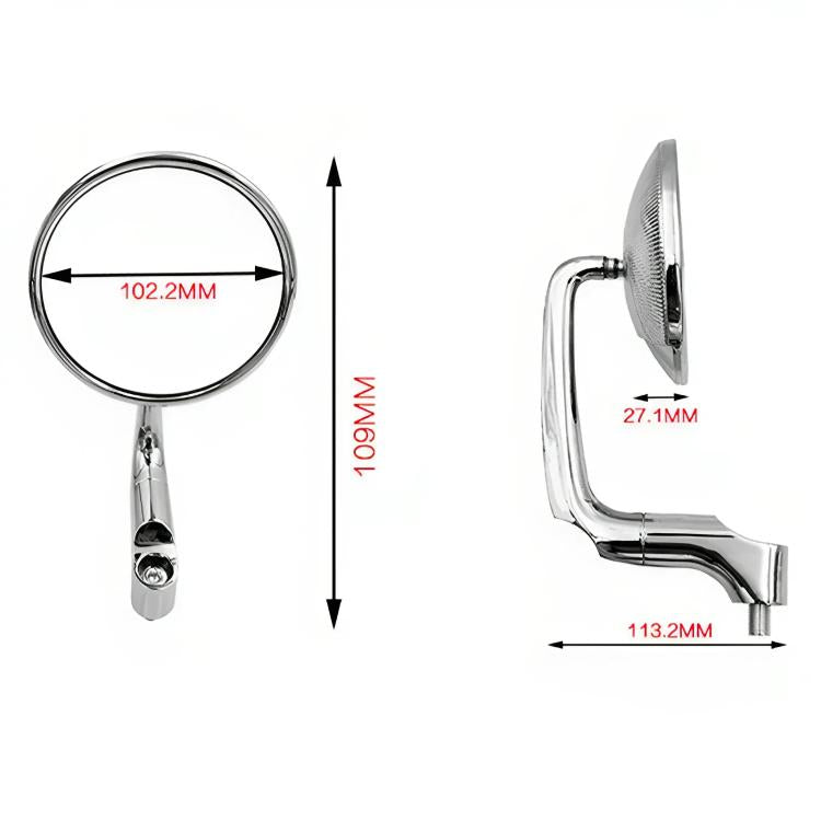 2pcs/Set Universal Motorcycle Electric Vehicle Handlebar Rearview Mirror