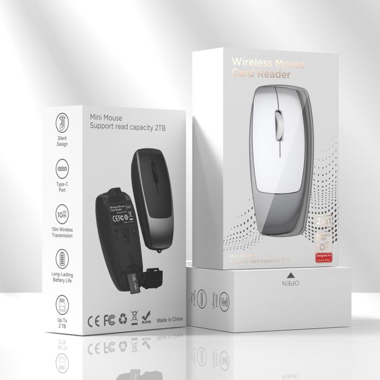 HXSJ M109 Mini Wireless Mouse, 3D Right, TF Card Reader, 4D Mute Buttons