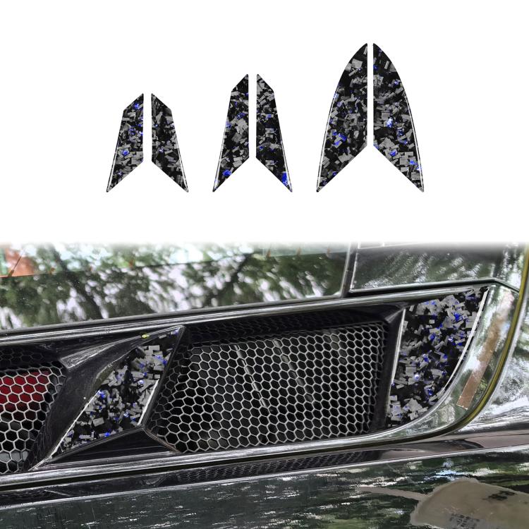 6pcs/Set Forged Gold Foil Carbon Fiber Car Engine Side Vents Decorative Sticker for Chevrolet Corvette C8 2020-, Left and Right Driver
