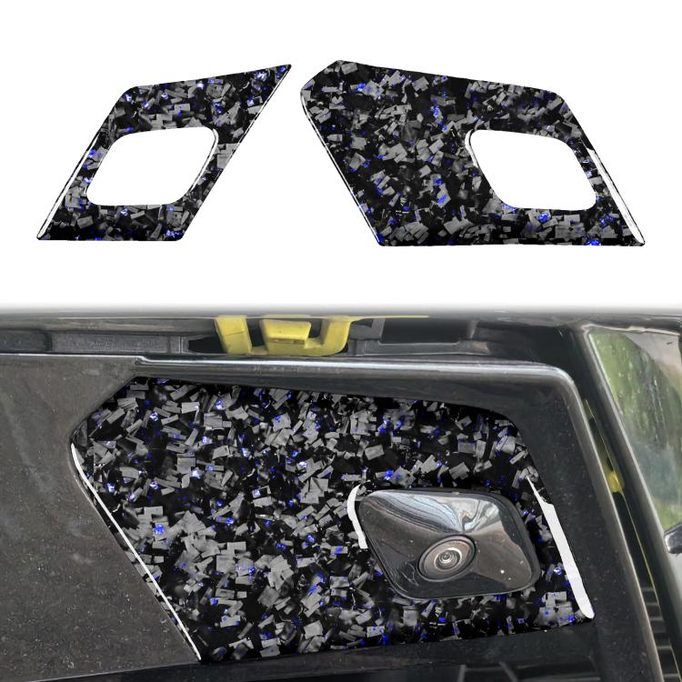 2pcs/Set Forged Gold Foil Carbon Fiber Car Door Radar Decorative Sticker for Chevrolet Corvette C8 2020-, Left and Right Driver