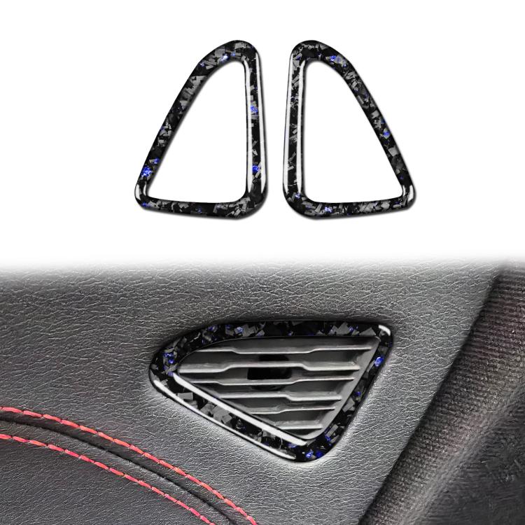 2pcs/Set Forged Gold Foil Carbon Fiber Car Door Air Outlet Decorative Sticker for Chevrolet Corvette C8 2020-, Left and Right Driver