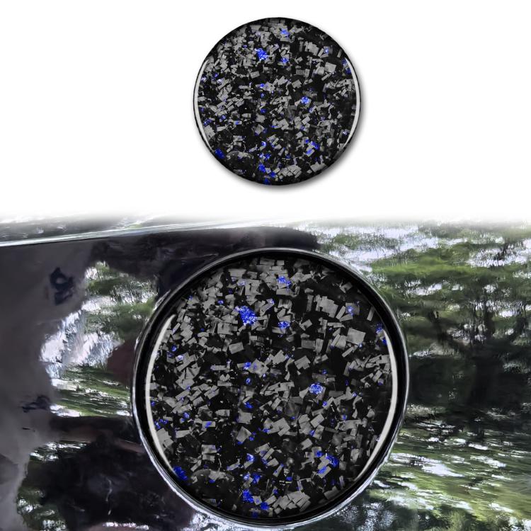 Forged Gold Foil Carbon Fiber Car Fuel Tank Cap Decorative Sticker for Chevrolet Corvette C8 2020-, Left and Right Driver