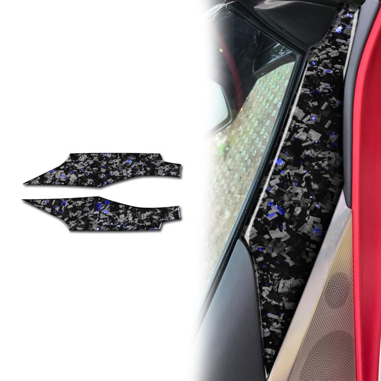 2pcs/Set Forged Gold Foil Carbon Fiber Car Door Panel Decorative Sticker for Chevrolet Corvette C8 2020-, Left and Right Driver