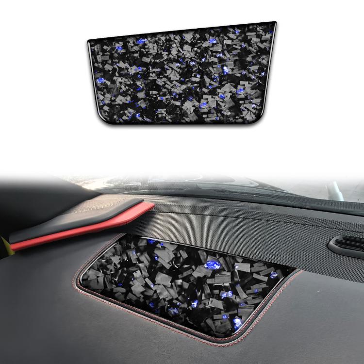 Forged Gold Foil Carbon Fiber Car Front Passenger Seat Panel Decorative Sticker for Chevrolet Corvette C8 2020-, Right Driver