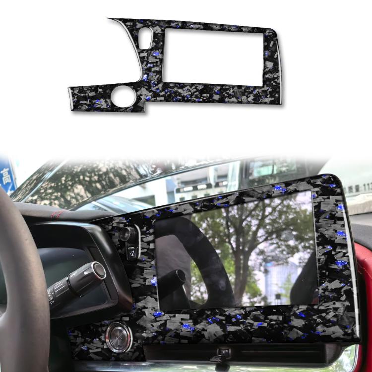 Forged Gold Foil Carbon Fiber Car Central Control Screen Frame Decorative Sticker for Chevrolet Corvette C8 2020-, Left Driver