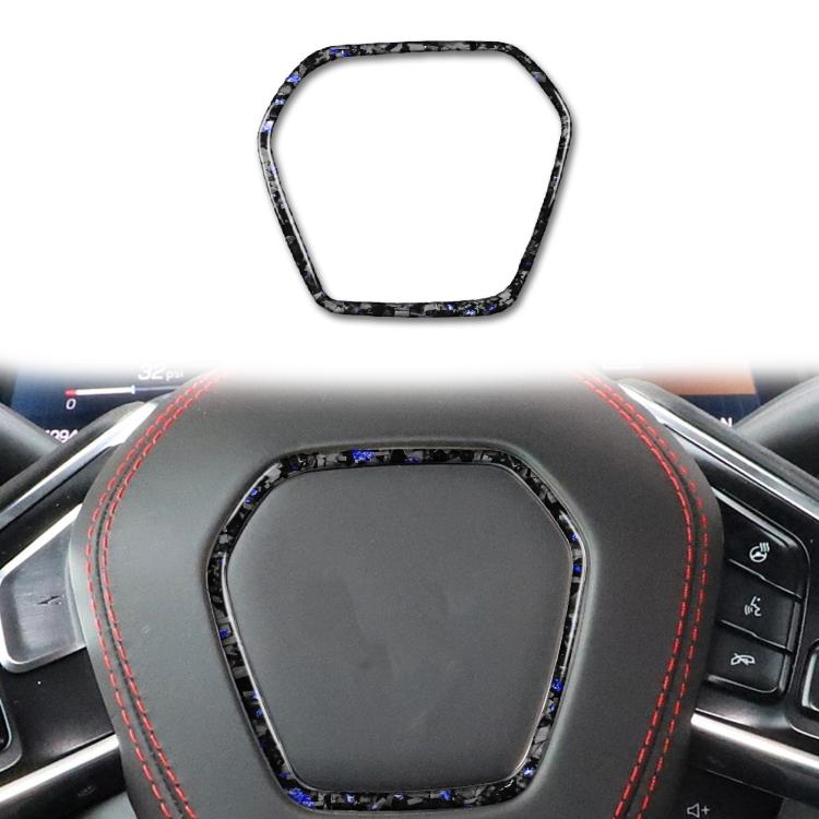 Forged Gold Foil Carbon Fiber Car Steering Wheel Frame Decorative Sticker for Chevrolet Corvette C8 2020-, Left and Right Driver