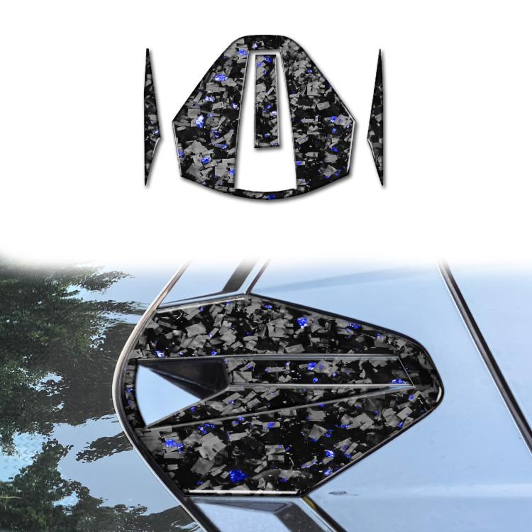 4pcs/Set Forged Gold Foil Carbon Fiber Car Rear Roof Camera Decorative Sticker for Chevrolet Corvette C8 2020-, Left and Right Driver