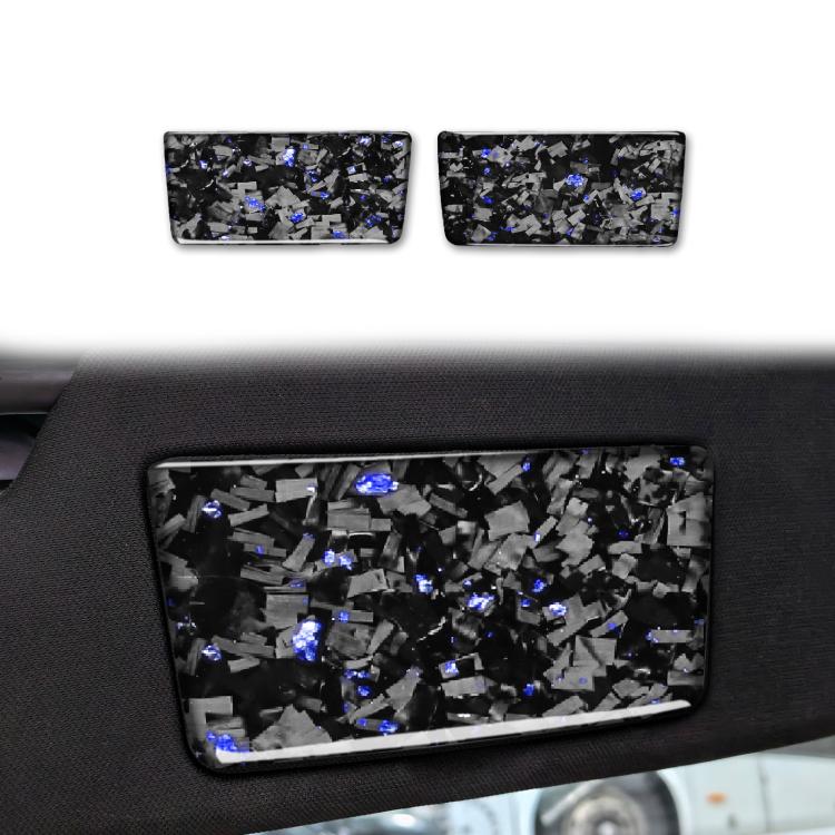 2pcs/Set Forged Gold Foil Carbon Fiber Car Makeup Mirror Panel Decorative Sticker for Chevrolet Corvette C8 2020-, Left and Right Driver