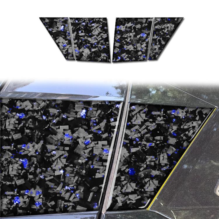 4pcs/Set Forged Gold Foil Carbon Fiber Car Roof Camera Sides Decorative Sticker for Chevrolet Corvette C8 2020-, Left and Right Driver