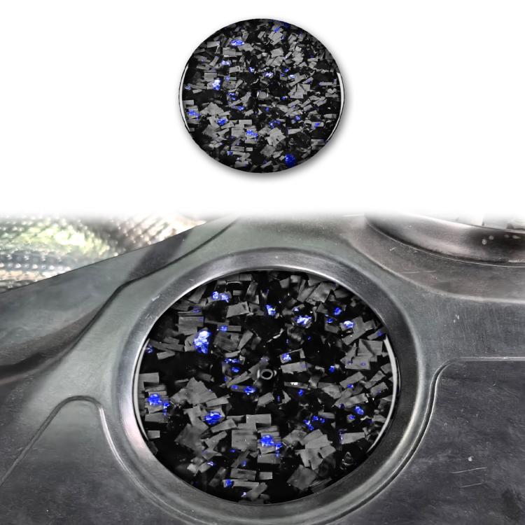 Forged Gold Foil Carbon Fiber Car Engine Compartment Side Decorative Sticker for Chevrolet Corvette C8 2020-, Left and Right Driver